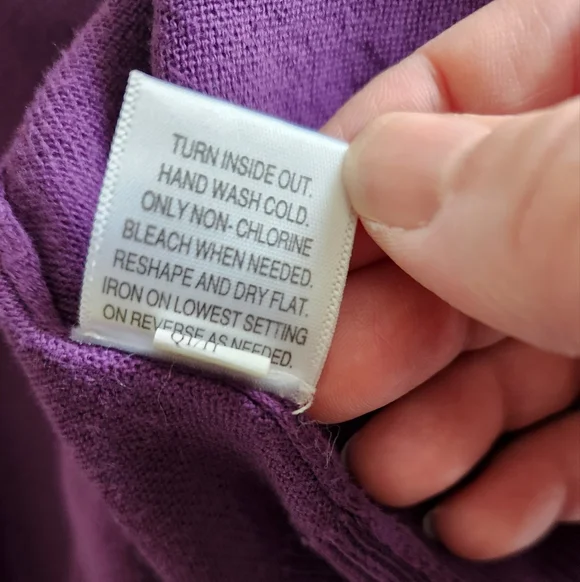 Purple Ruffle-Front Cardigan By Merona - Picture 7 of 7